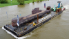 Schwimmend zum Ziel: Der Schubverband mit dem „U 17“ wird im Hafen Speyer erwartet,  aus THB DW Media  Group GmbH  Foto: Hasenpusch